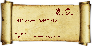 Móricz Dániel névjegykártya